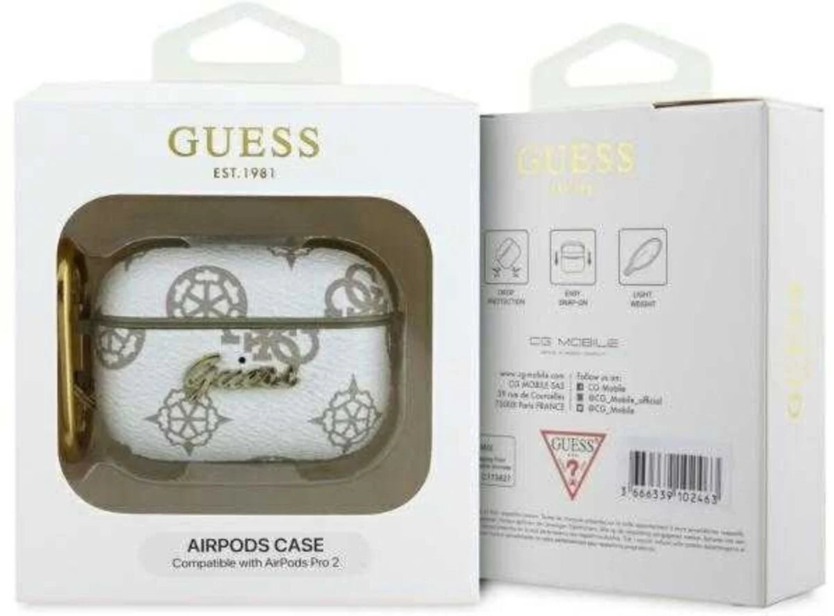 Guess Airpods Pro & Pro 2 Case - 4G hook - White