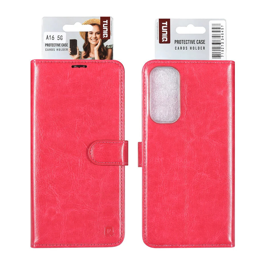 TUNIQ Galaxy A06 Book type case - Pasjeshouder - Pink