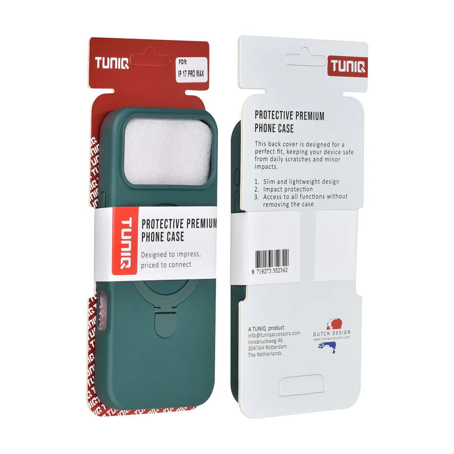 TUNIQ iPhone 17 Pro Max- Magsafe With Ring Stand- Dark Green
