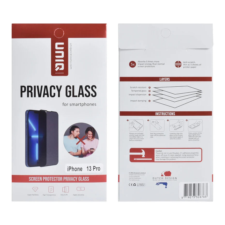 UNIQ Accessory iPhone 13 Pro näytönsuoja – Privacy Glass