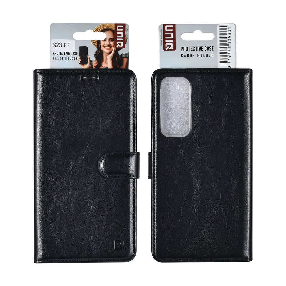 UNIQ Accessory Galaxy S23 FE Book Case hoesje Pasjeshouder - Black