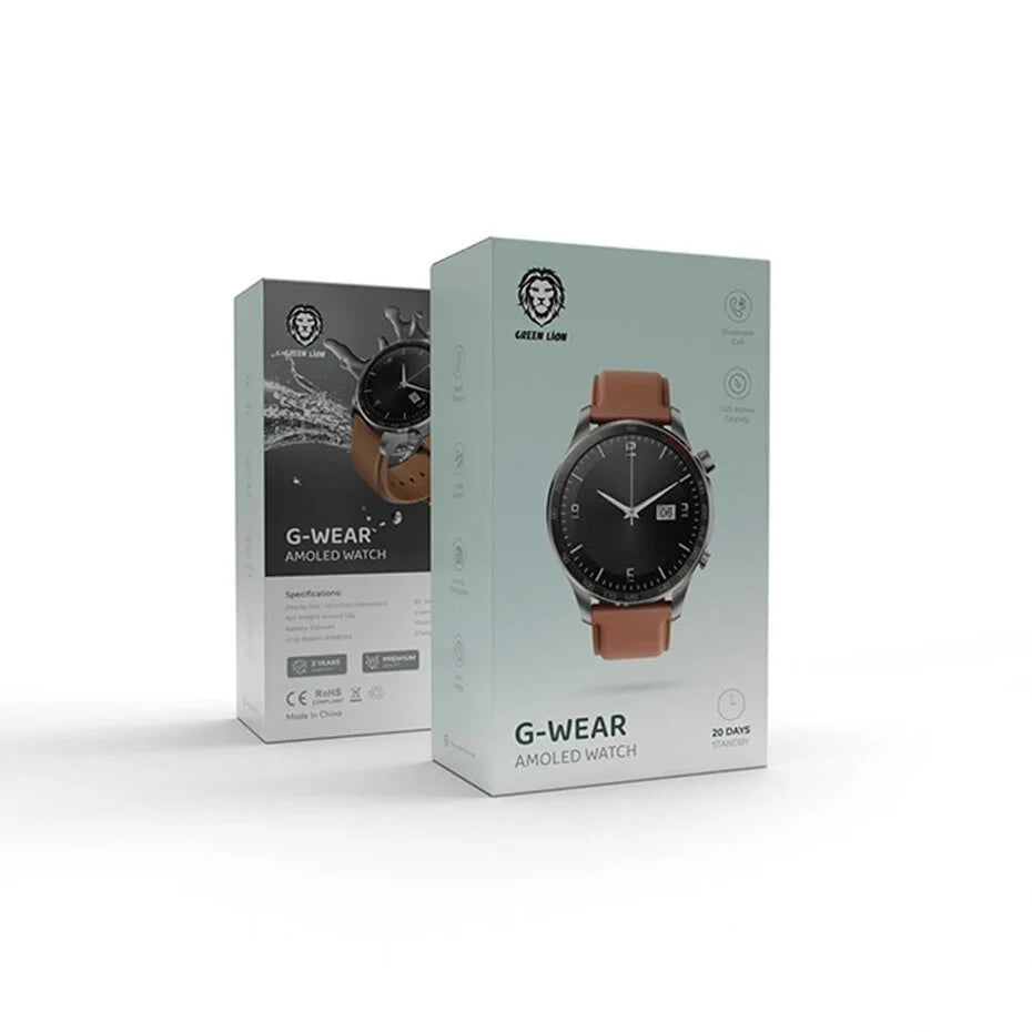 Green Lion Lunar Amoled smart watch - Brown
