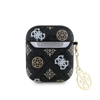Guess Airpods 1 & 2 Case - Peony on 4G - Black