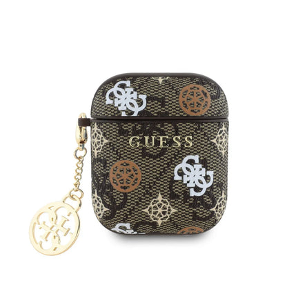 Guess Airpods 1 & 2 Case - Peony on 4G - Brown