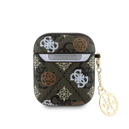 Guess Airpods 1 & 2 Case - Peony on 4G - Brown