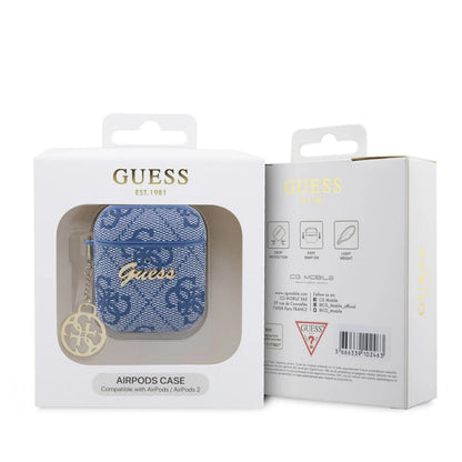 Guess Airpods - Airpods 2 Case - 4G - Heart Charm - Blue