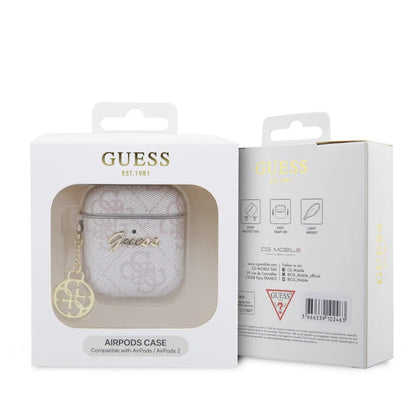 Guess Airpods - Airpods 2 Case - 4G - Heart Charm - Pink