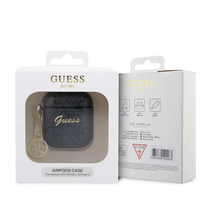 Guess Airpods - Airpods 2 Case - 4G - Heart Charm - Black