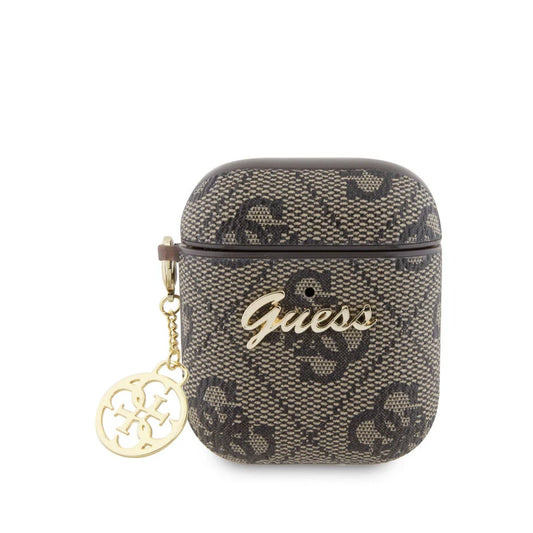 Guess Airpods - Airpods 2 Case - 4G - Heart Charm - Brown
