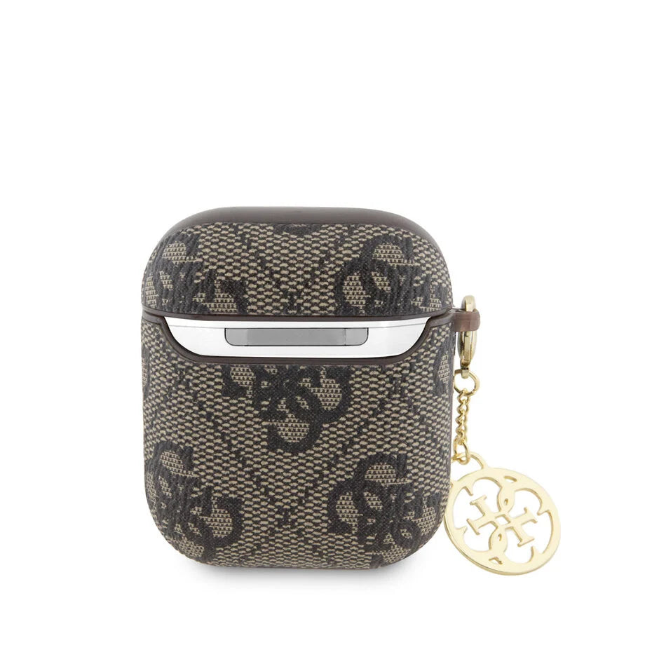 Guess Airpods - Airpods 2 Case - 4G - Heart Charm - Brown
