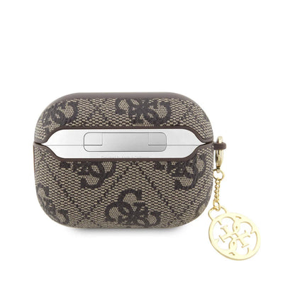 Guess Airpods Pro & Pro 2 Case - 4G - Heart Charm - Brown