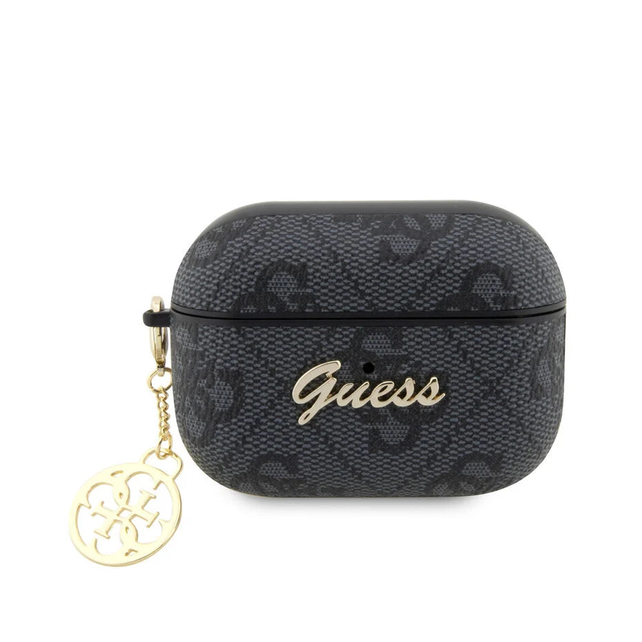 Guess Airpods Pro & Pro 2 Case - 4G - Heart Charm - Black