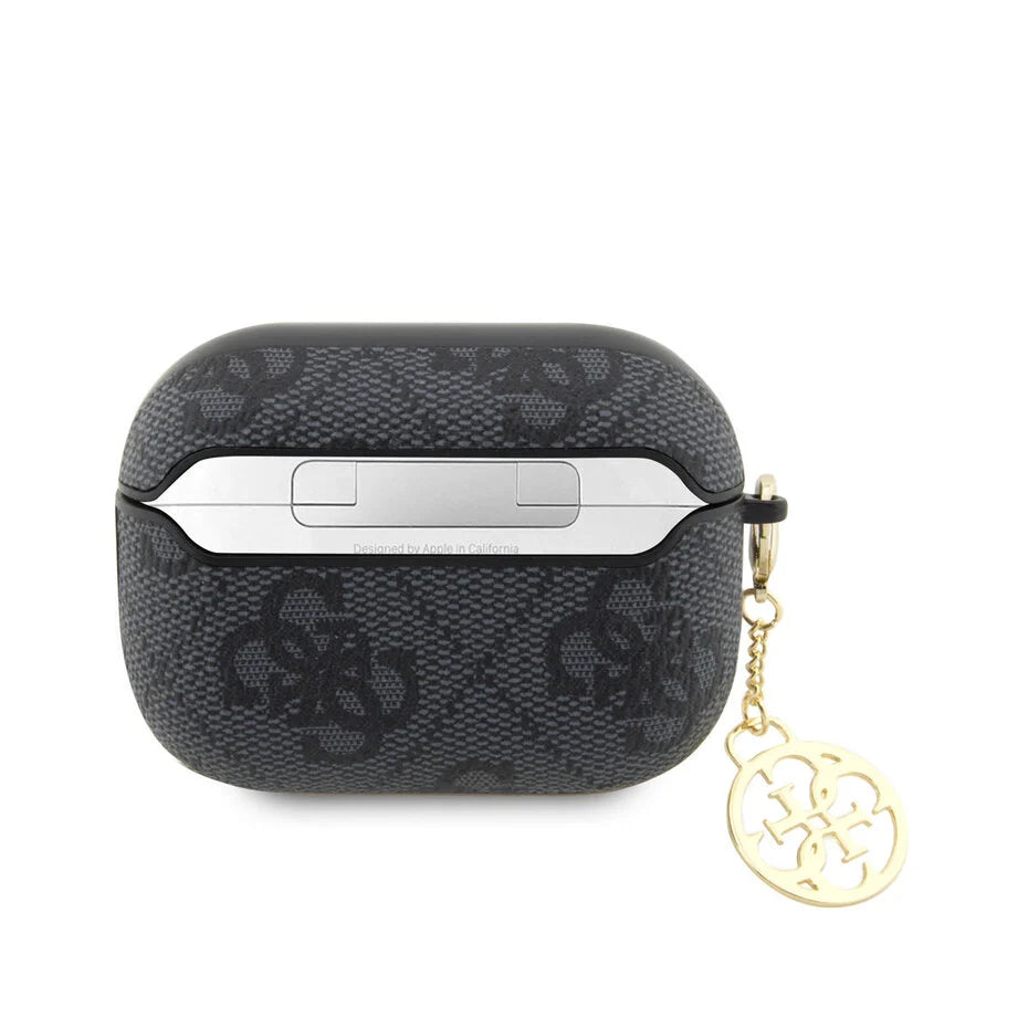 Guess Airpods Pro & Pro 2 Case - 4G - Heart Charm - Black