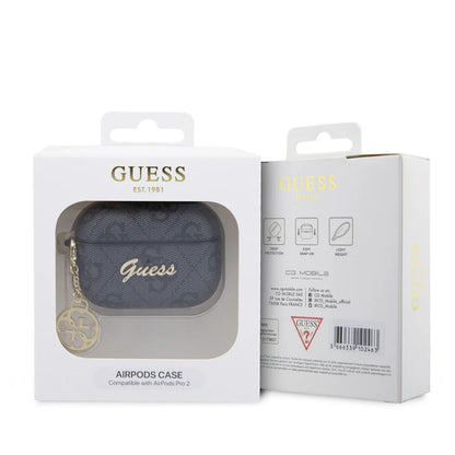 Guess Airpods Pro & Pro 2 Case - 4G - Heart Charm - Black