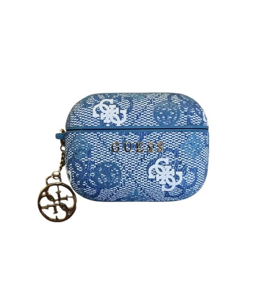 Guess Airpods Pro & Pro 2 Case - Peony on 4G - Blue