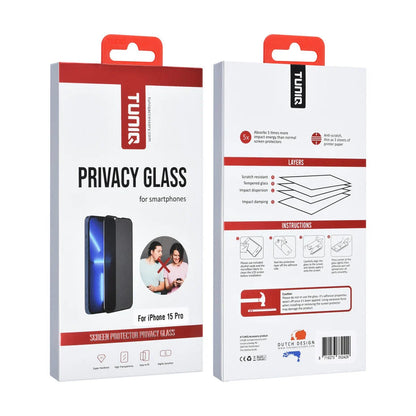TUNIQ iPhone 15 Pro Screen Protector - Privacy Glass