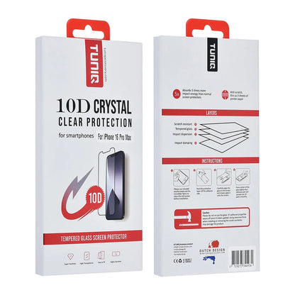 TUNIQ iPhone 16 Pro Max 10D Full Coverage Tempered Glass