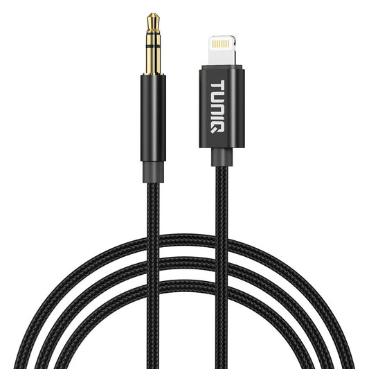 TUNIQ 3.5 Jack to Lightning adapter - 100cm - Black