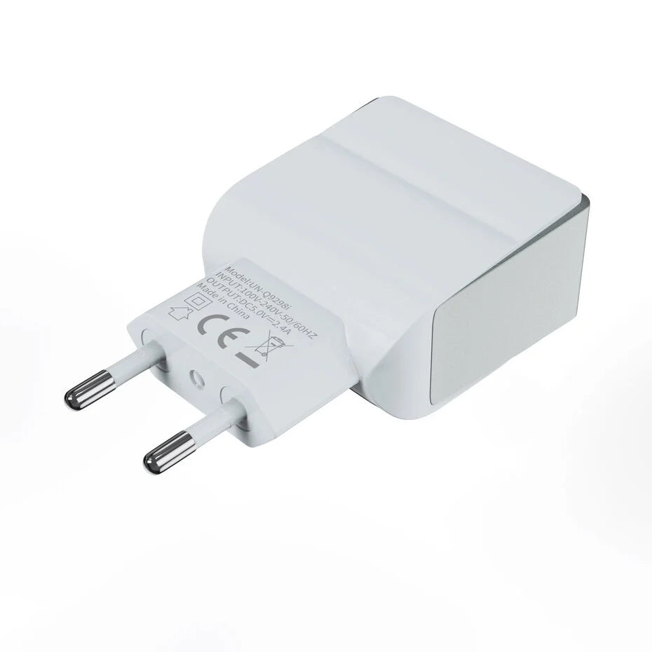 TUNIQ Dual Port 2.4A travel charger - Apple Lightning - White (CE)