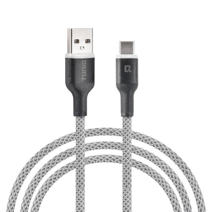 TUNIQ fast charger data transfer nylon USB Type-C Cable 100cm - Grey