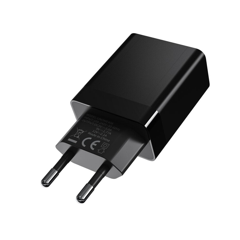 TUNIQ-pikalaturi PD 25W -adapteri – musta