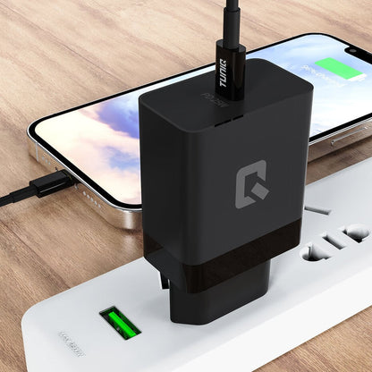 TUNIQ Fast Charger PD 25W - with Lightning to Type-C Cable - Black