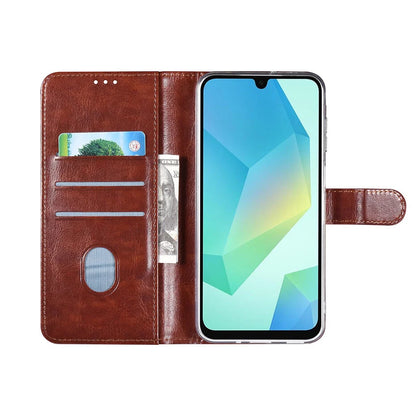TUNIQ Galaxy A06 Book type case - Pasjeshouder - Brown