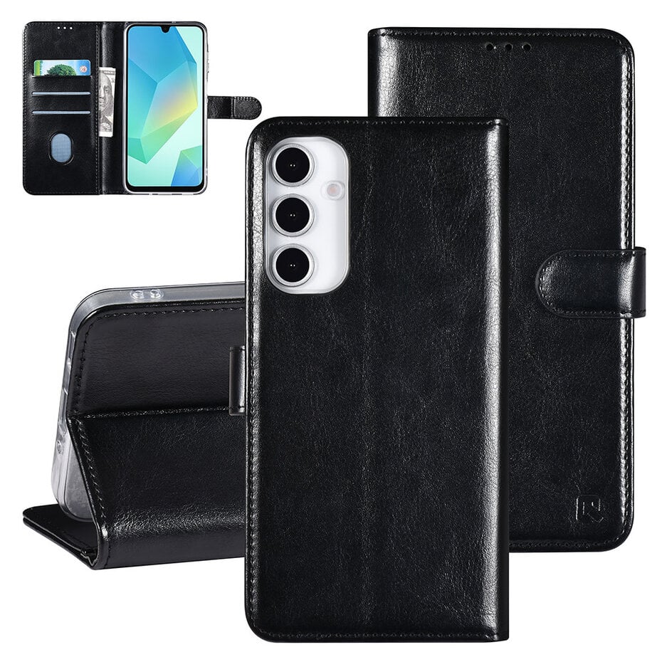 TUNIQ Galaxy A06 Book type case - Pasjeshouder - Black
