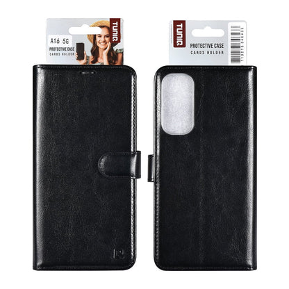 TUNIQ Galaxy A06 Book type case - Pasjeshouder - Black