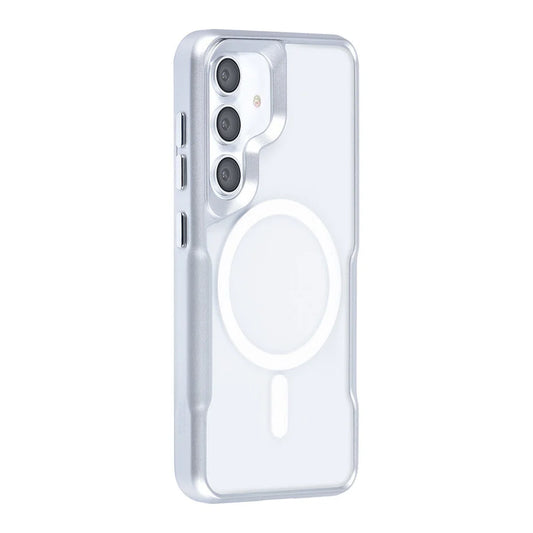 TUNIQ Galaxy S24 Back cover case - Magsafe silicone - Silver