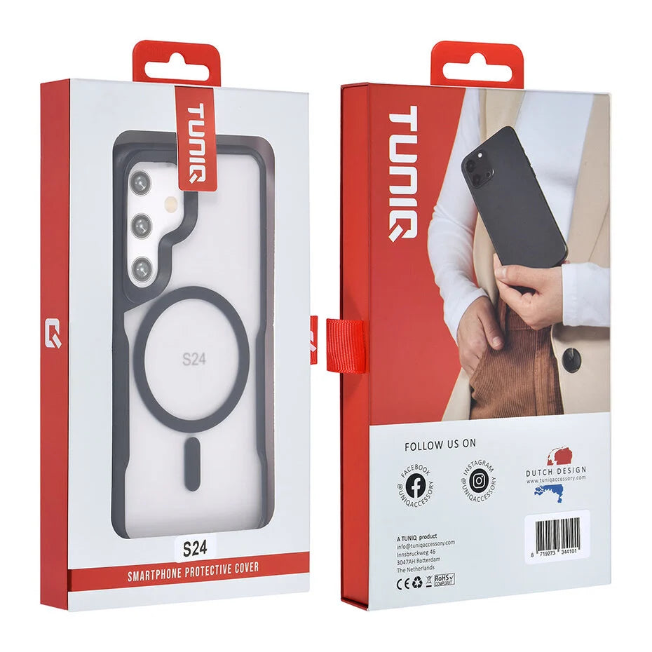 TUNIQ Galaxy S24 Back cover case - Magsafe silicone - Black