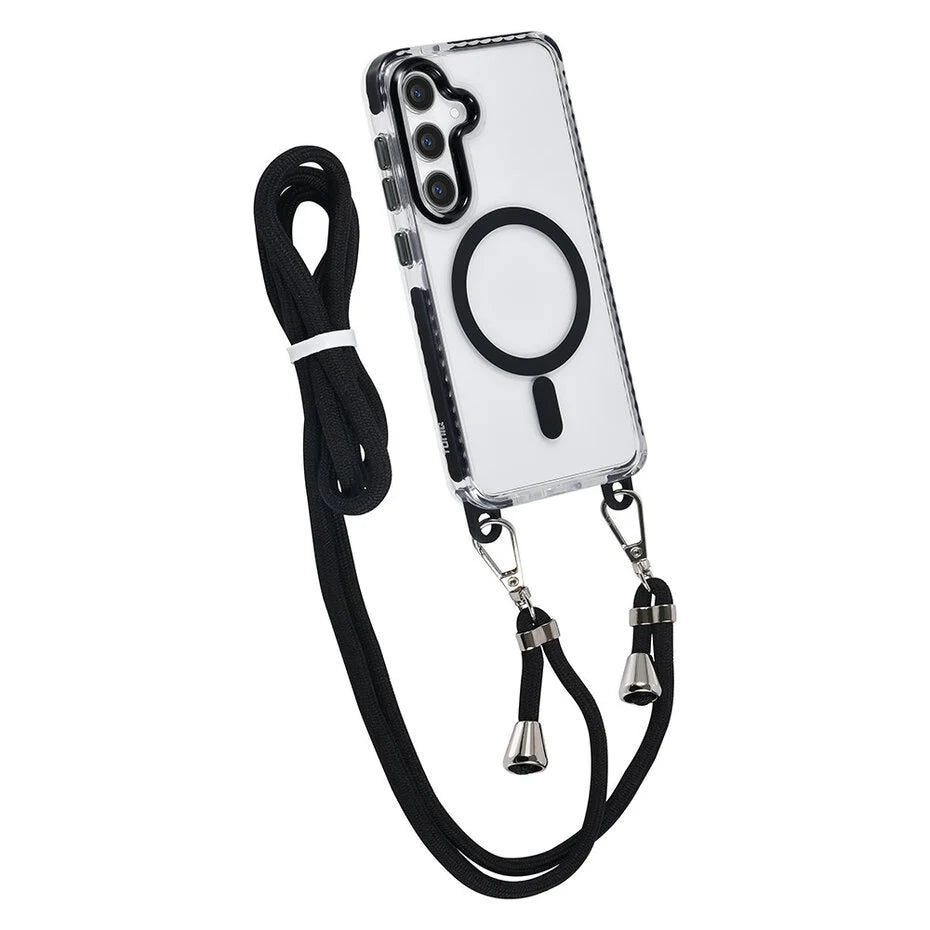 TUNIQ Galaxy S24 Back cover case - neck cord - magsafe - Black