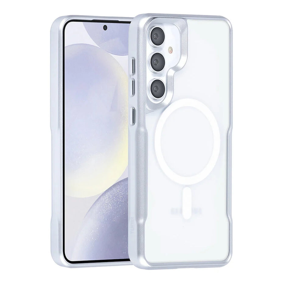 TUNIQ Galaxy S24 Plus Back cover case - Magsafe silicone - Silver