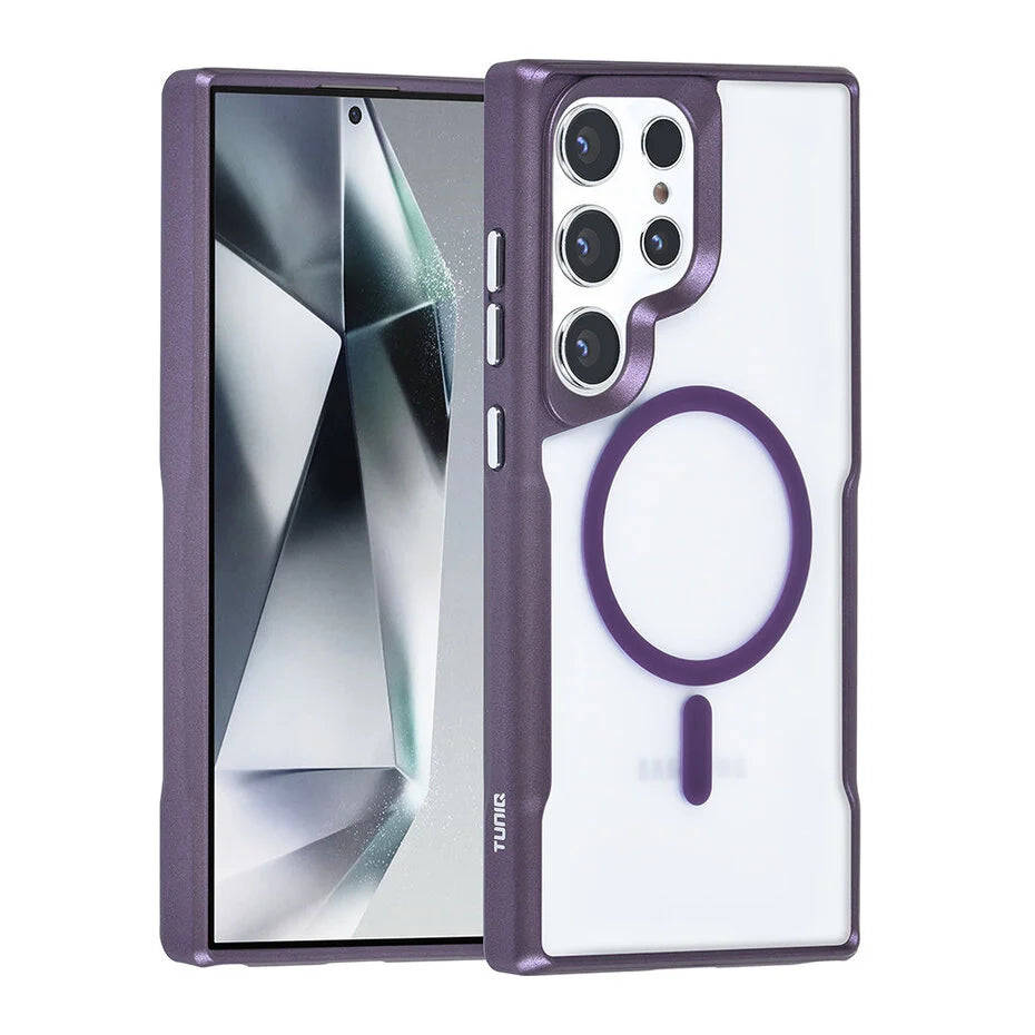 TUNIQ Galaxy S24 Ultra -takakuori – Magsafe silikoni – Violetti