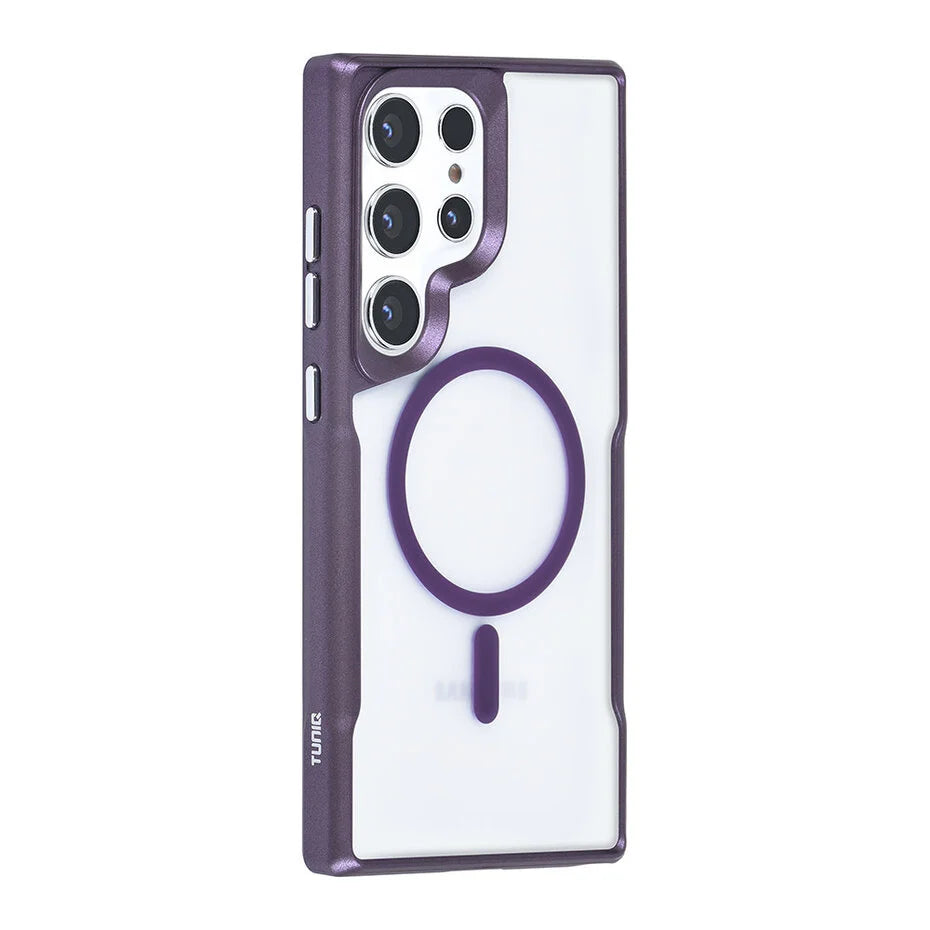 TUNIQ Galaxy S24 Ultra -takakuori – Magsafe silikoni – Violetti