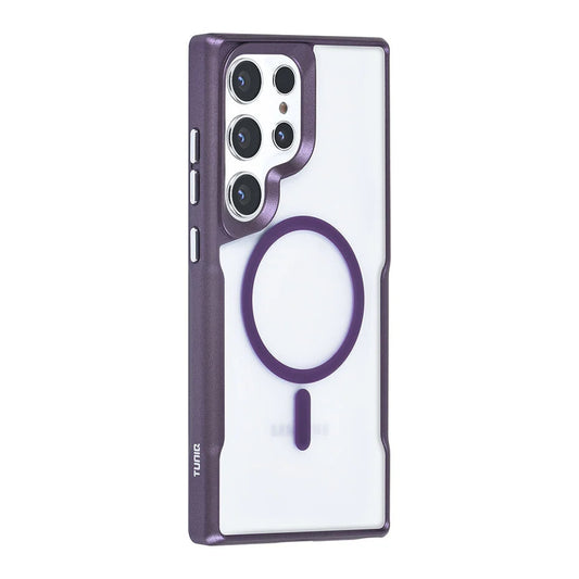 TUNIQ Galaxy S24 Ultra Back cover case - Magsafe silicone - Purple