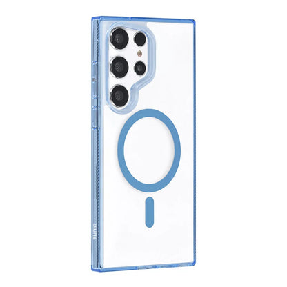 TUNIQ Galaxy S24 Ultra takakuori – Magsafe silikoni – Sininen