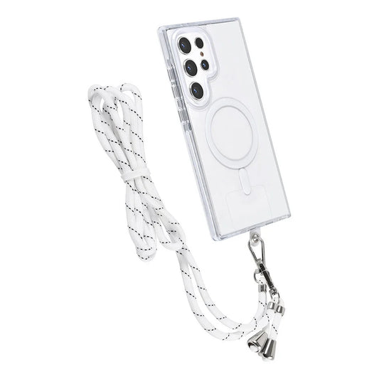 TUNIQ Galaxy S24 Ultra Back cover case - neck cord - magsafe - White