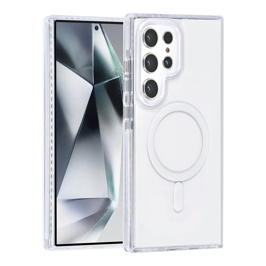 TUNIQ Galaxy S24 Ultra takakuori – kaulanauha – MagSafe – valkoinen