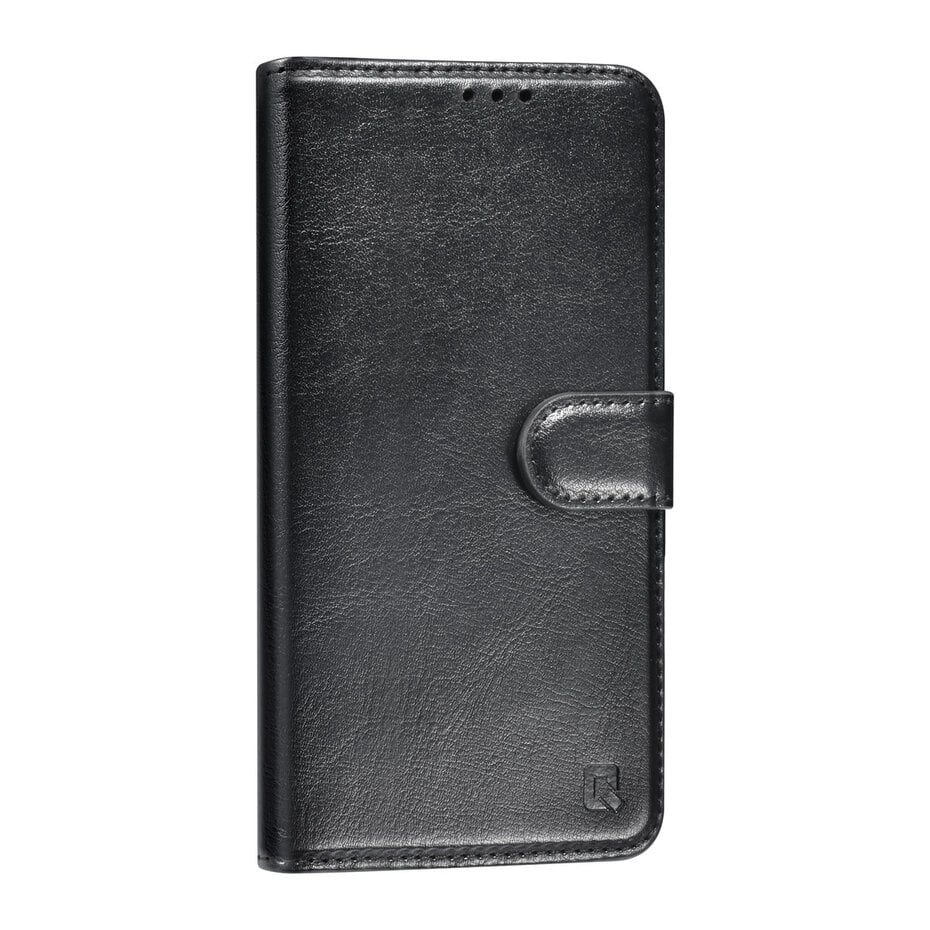 TUNIQ Galaxy S25 Book type case - Card holder for 3 cards - Magnetic closure - Black