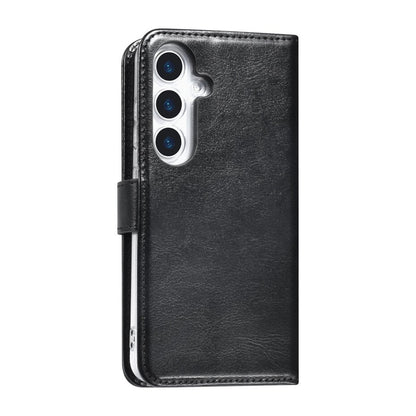 TUNIQ Galaxy S25 Book type case - Card holder for 3 cards - Magnetic closure - Black