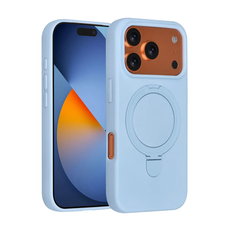 TUNIQ iPhone 17 Pro takakuori - Magsafe rengasjalustalla - ripustuskoukku - vaaleansininen