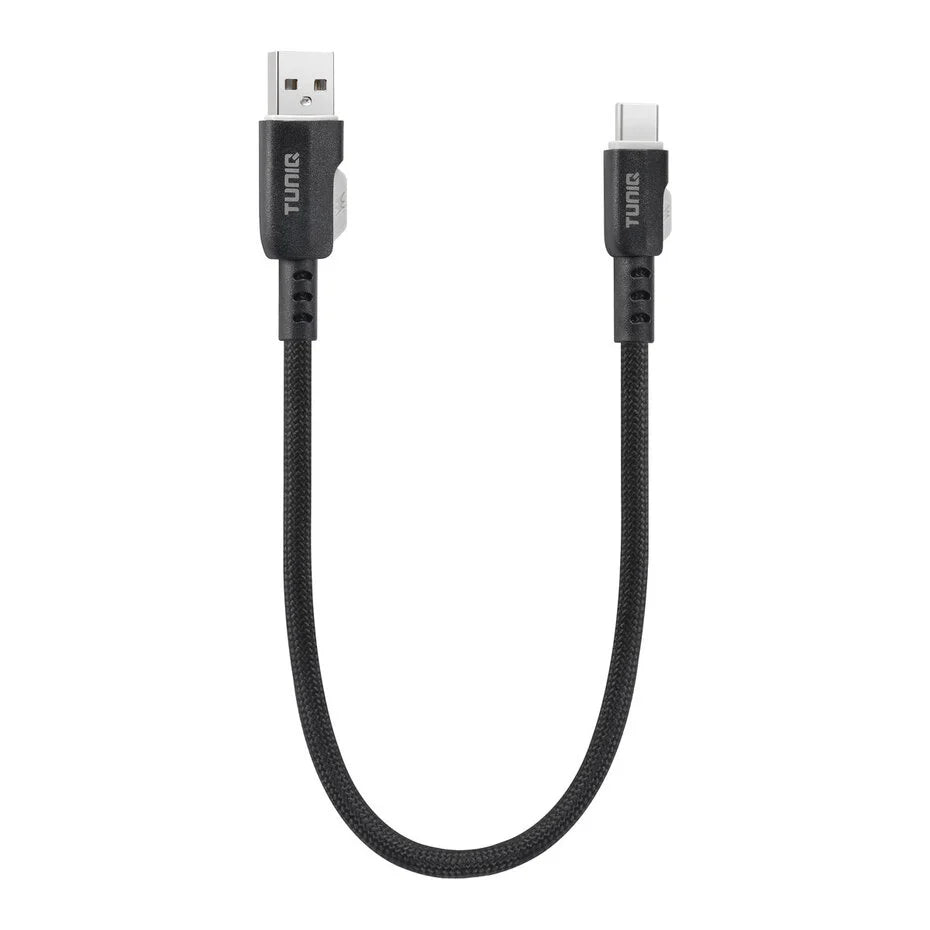 TUNIQ USB-A to USB-C Cable 30cm - Fast charging cable - Black