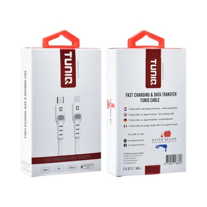 TUNIQ USB-C–Lightning-kaapeli 100cm – Pikalatauskaapeli – Valkoinen