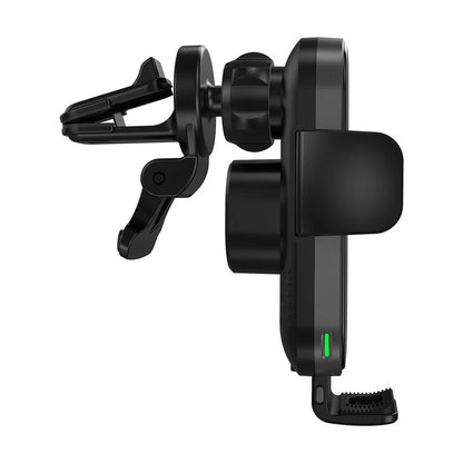 UNIQ Accessory 2 in 1 Car Phone Holder and Wireless Charger - Air Vent & Dashboard - Black