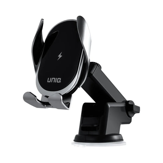 UNIQ Accessory 3-in-1 langaton puhelinteline ja laturi autoon - musta