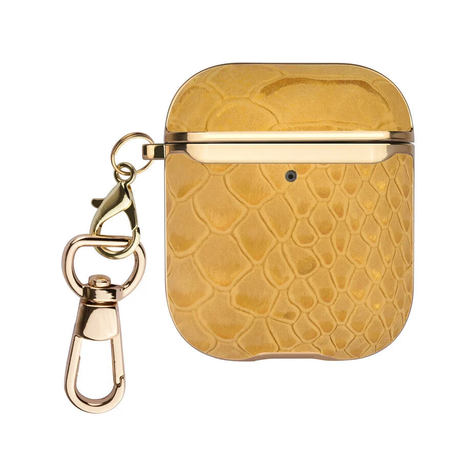 UNIQ Accessory Airpods - Airpods 2 Case - Snake Leather Yellow
