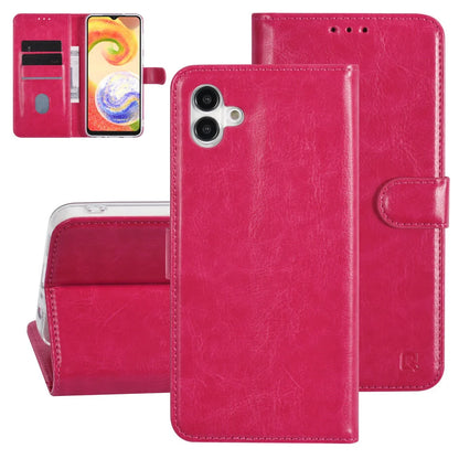 UNIQ Accessory Galaxy A04 Book type case - Card holder for 3 cards - Magnetic closure - Hot Pink