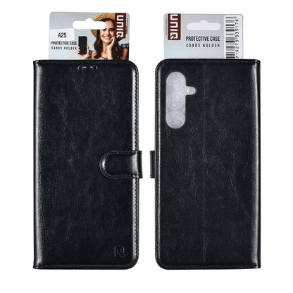 UNIQ Accessory Galaxy A25 Book type case - 3 pasjeshouder - Black