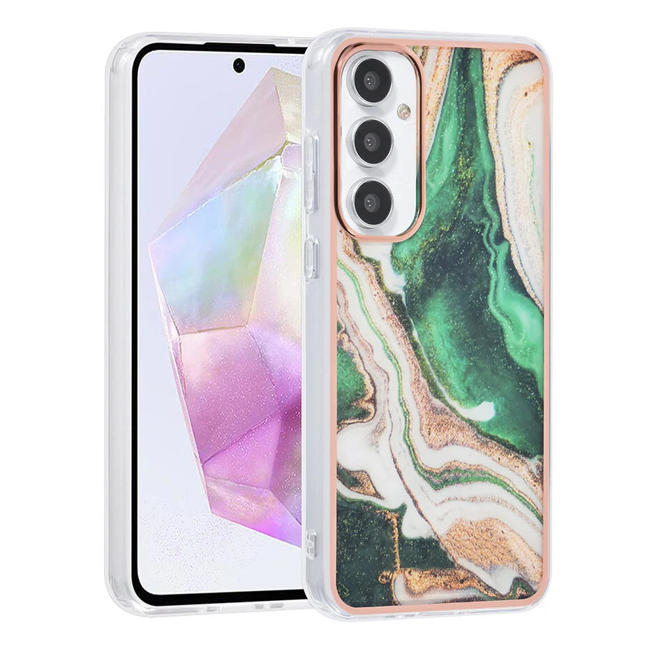 UNIQ Accessory Galaxy A35 Back cover case - Silicone - Marble Green
